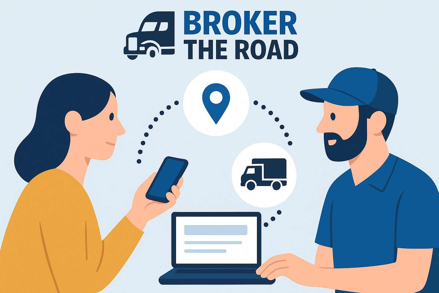 Shipper and trucker using Broker the Road